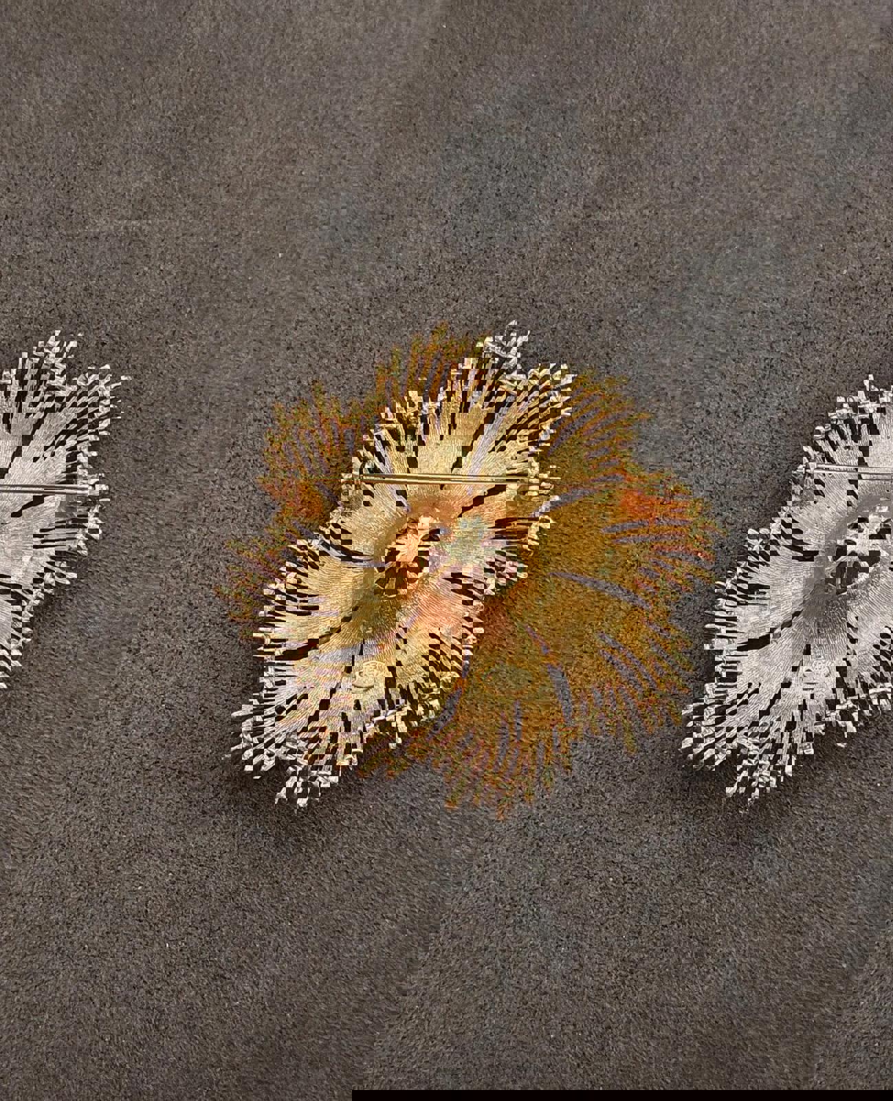 1980's Celebrity NY Gold Tone Starburst Twisted Rope Large Brooch