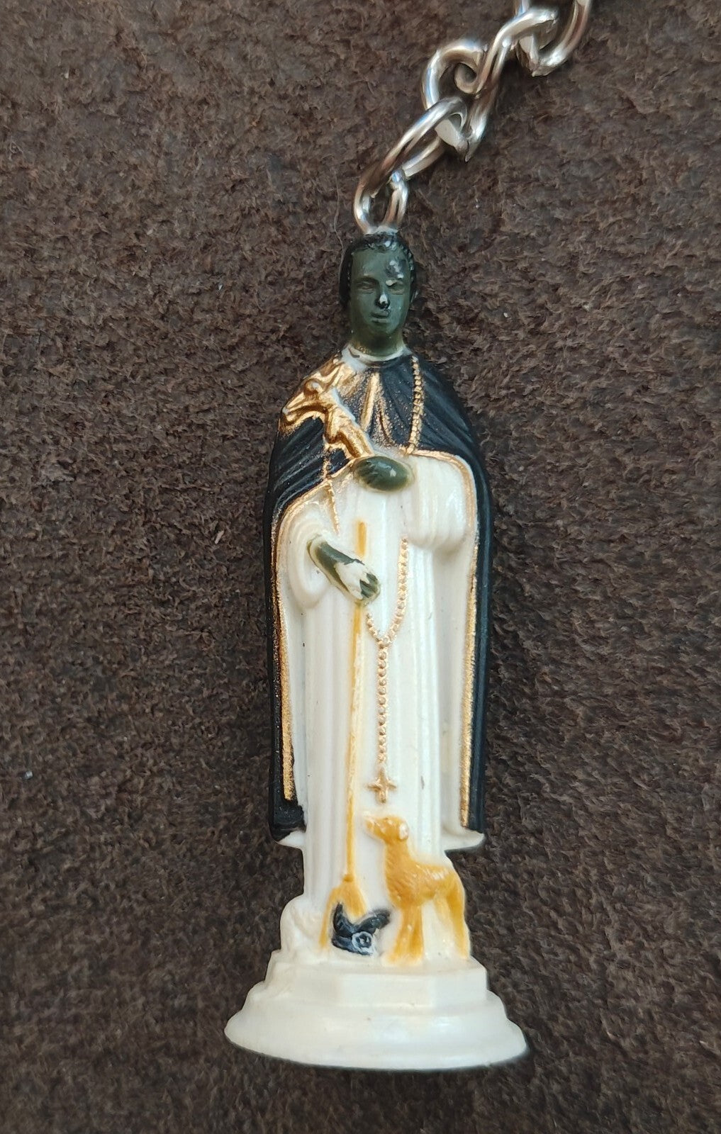 1990s Saint Martin de Porres Plastic Keychain