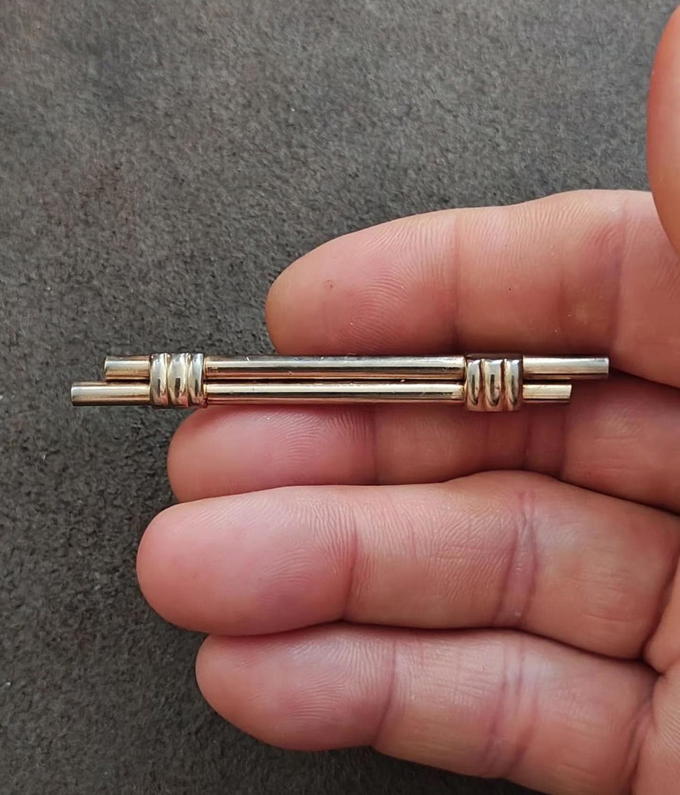 1940s/50s Double Scroll Bar Pin