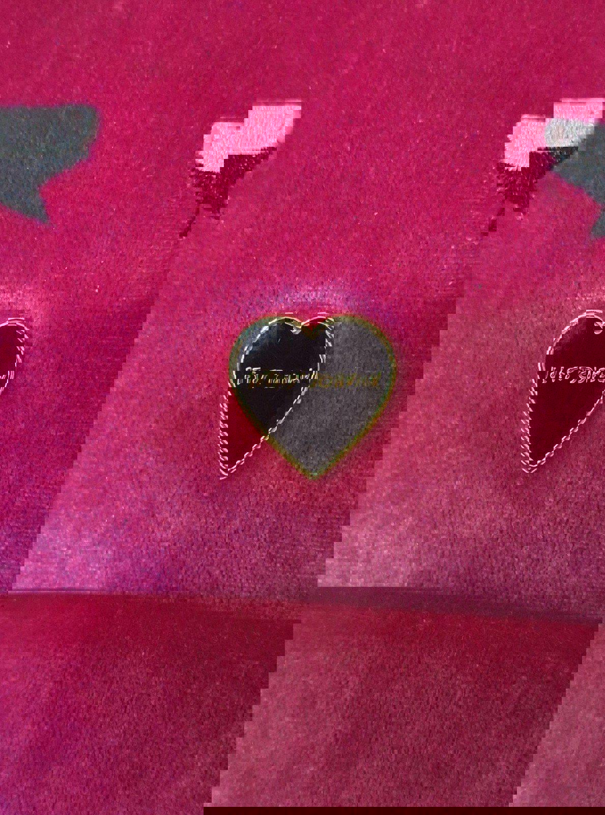 Adorable Betsey Johnson Hot Pink Velvet Cat Backpack Shoulder Bag Purse Design.