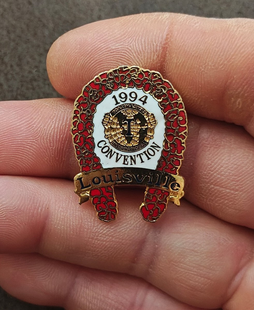 1994 Toastmasters International Convention Louisville Kentucky Gold Tone Pin.