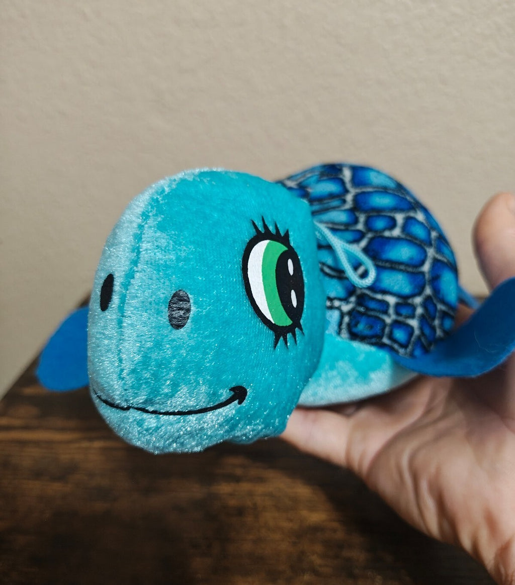 Circus Circus Las Vegas Souvenir Blue Mosaic Shell Turtle Plush