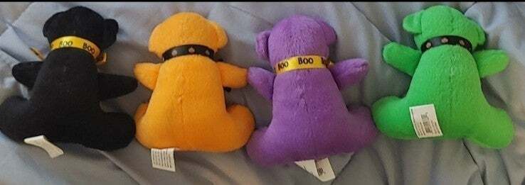 Halloween Stuffed Bears with Ribbons