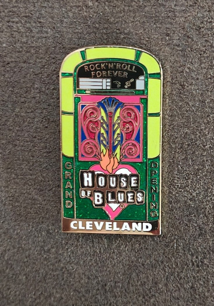2004 Official Commemorative House of Blues Cleveland Grand Opening Gold Tone Pin