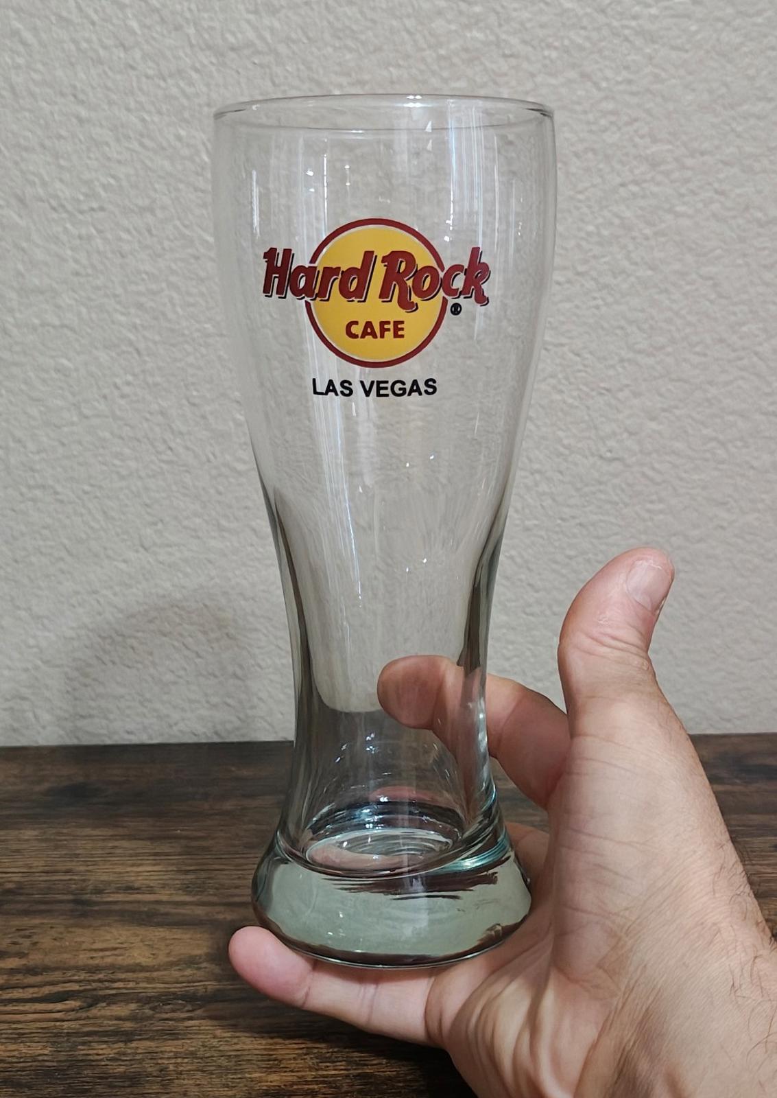 1990's Hard Rock Cafe Las Vegas Tall Pilsner Beer Glass