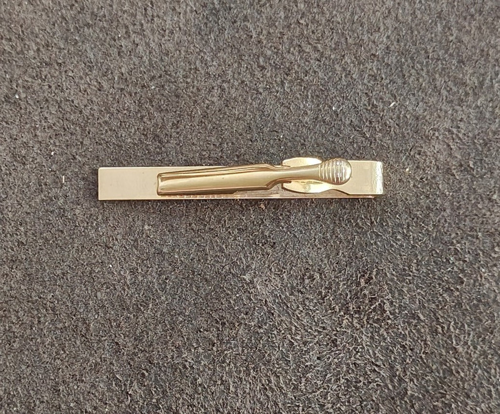 1970s/80s Gold Tone Textured Tie Bar/Tie Clip
