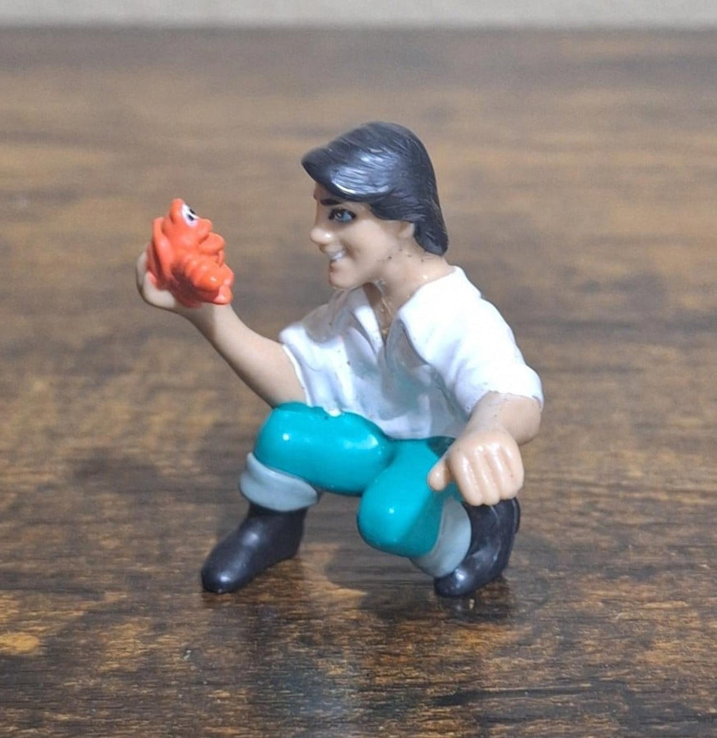 1989 Disney The Little Mermaid Prince Eric Holding Sebastian PVC