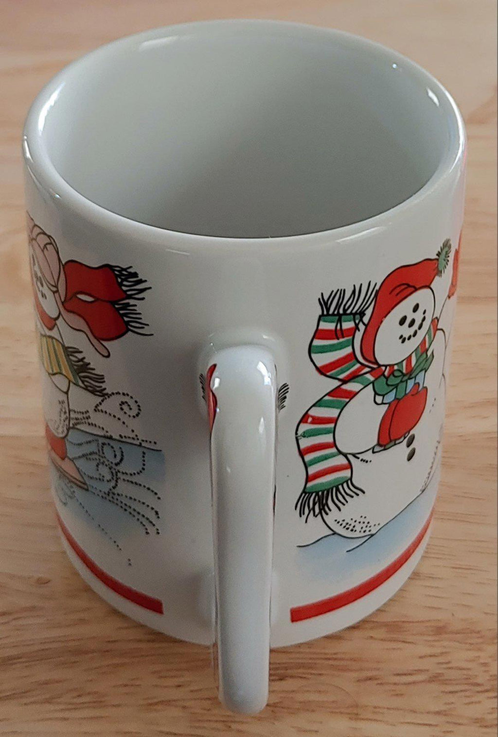 1990's Snowmen Sledding Coffee Mug