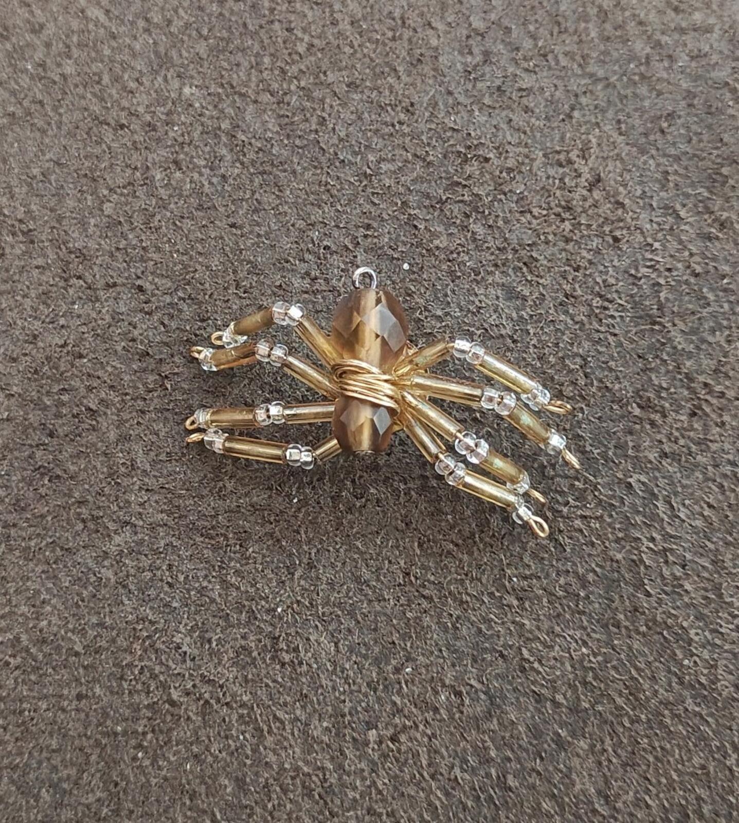 Hand Crafted Beaded Spider Pin & Pendant