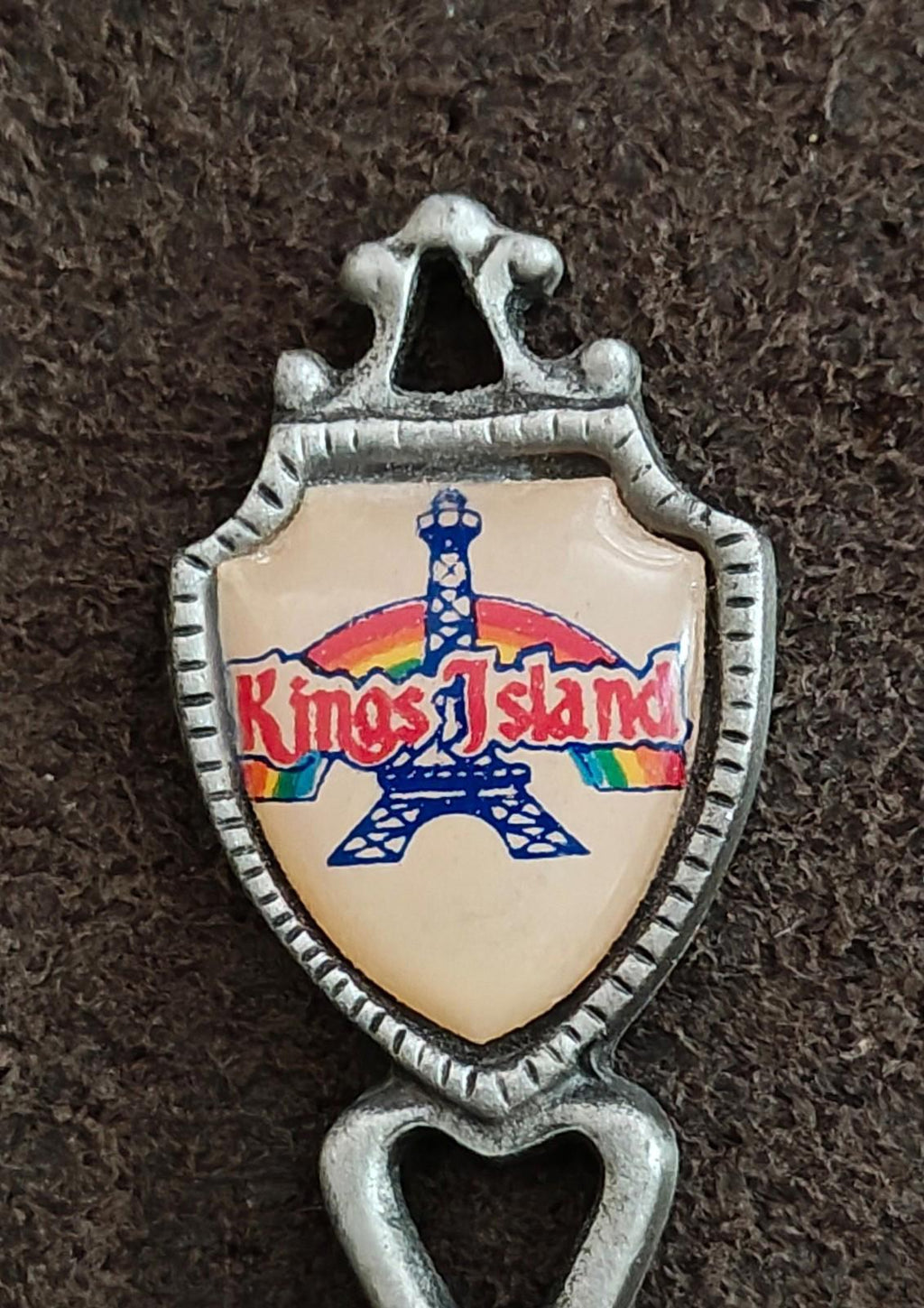 1980s Vintage Kings Island Pewter Souvenir Spoon