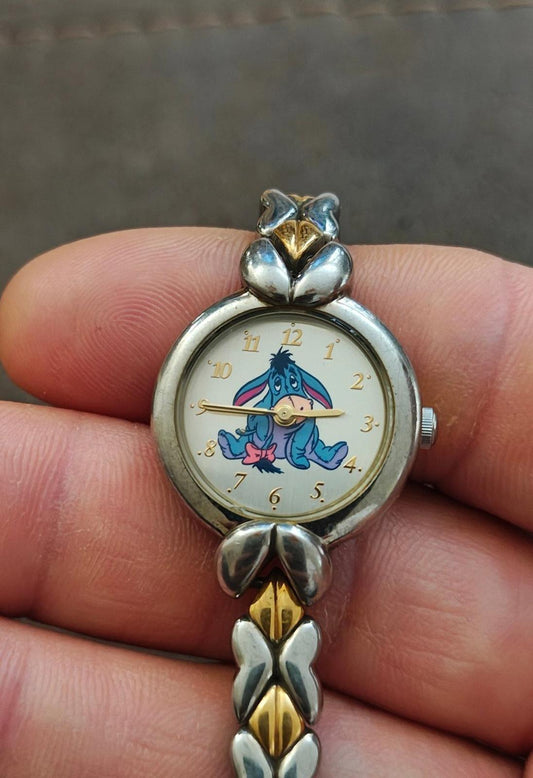 Rare 90s (Retired) Disney Eeyore Two Tone Bracelet Ladies Watch Model (MC0672)