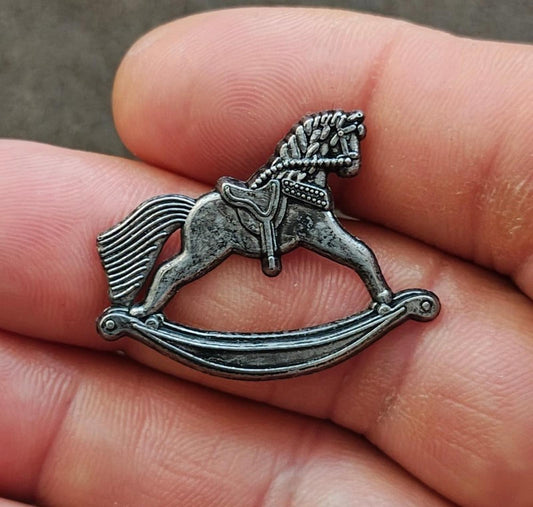 1998  Hallmark Pewter Rocking Horse Pin