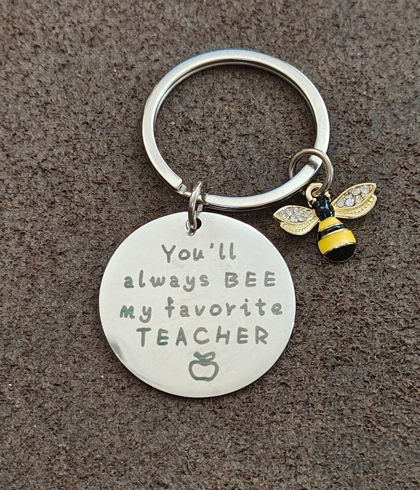 Stainless Steel Teacher Appreciation Keychain