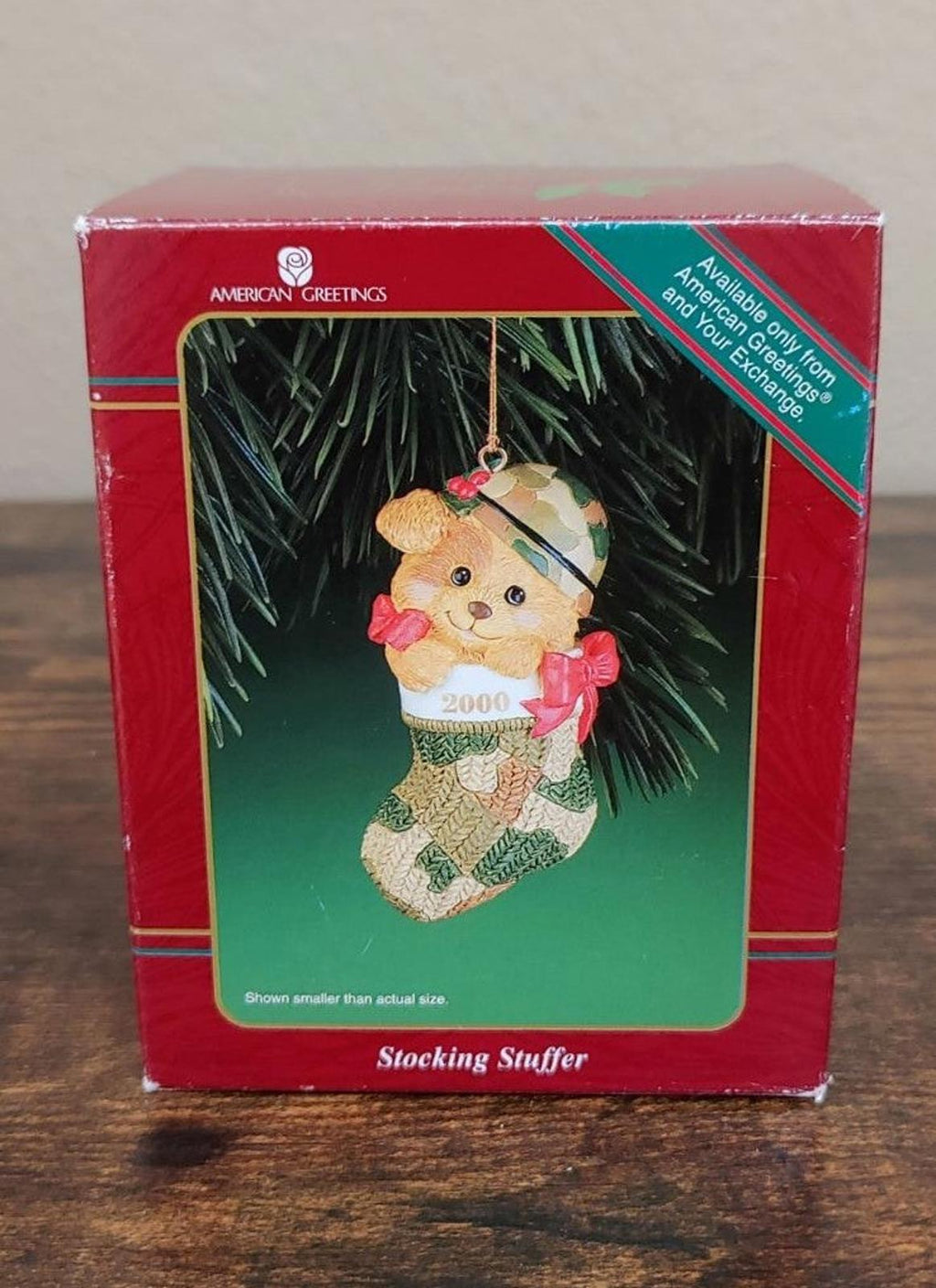 2000 American Greetings Operation Santa Army Bear Ornament