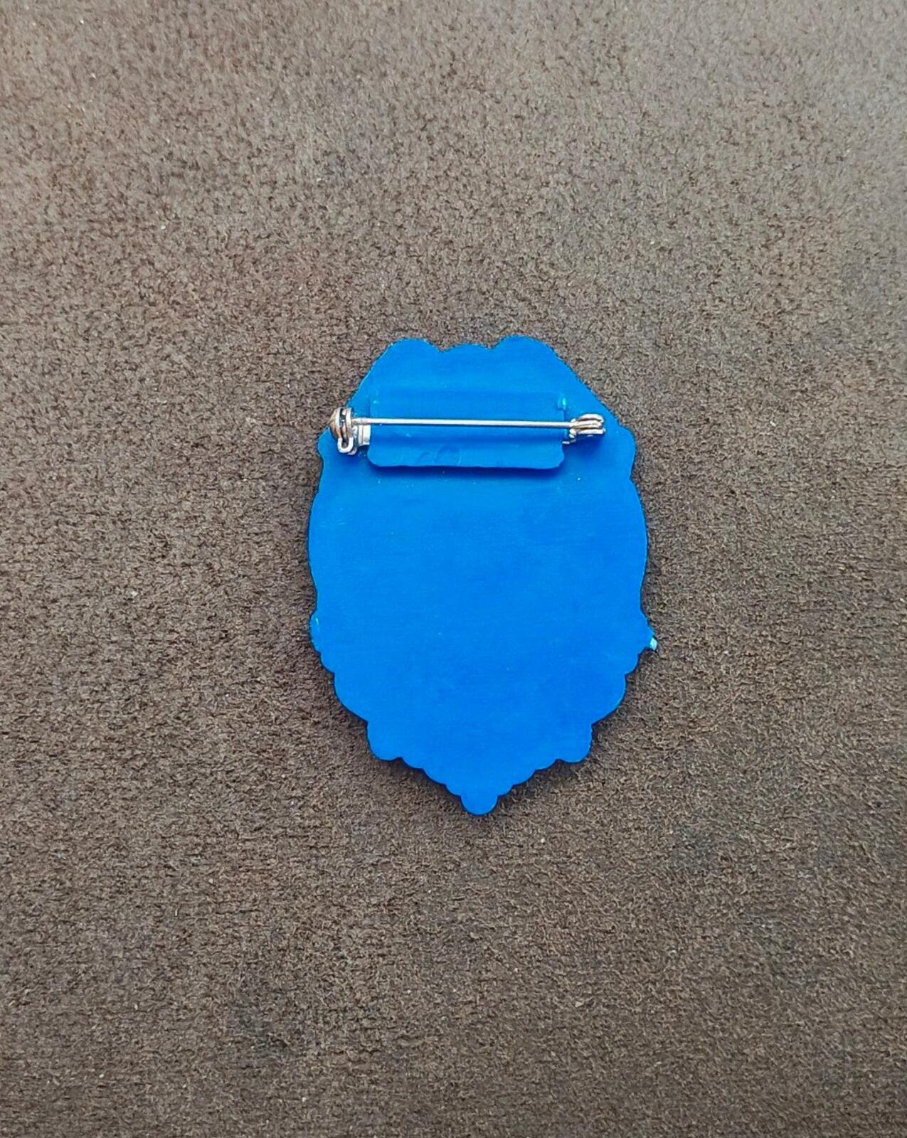 1980s/90s Rare & HTF Plastic Blue & White Junior Trooper Toy Badge
