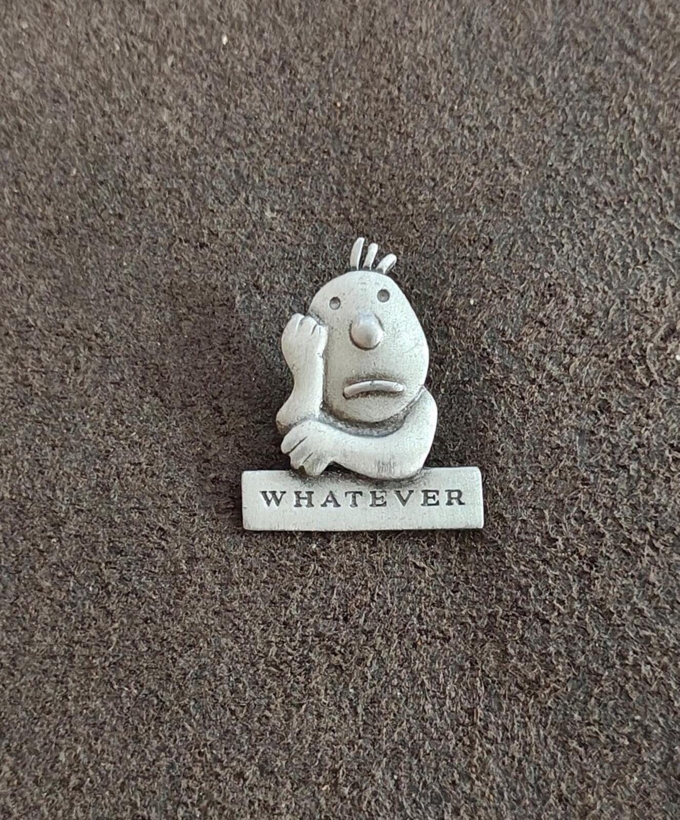 1990s Whatever Pewter Pin Designed By J. Benton For J.J. Jewerly