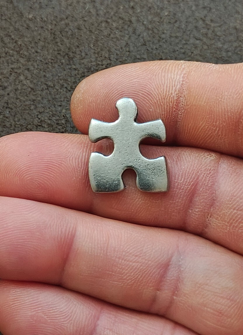 Jim Clift Fine Pewter Puzzle Piece Pin