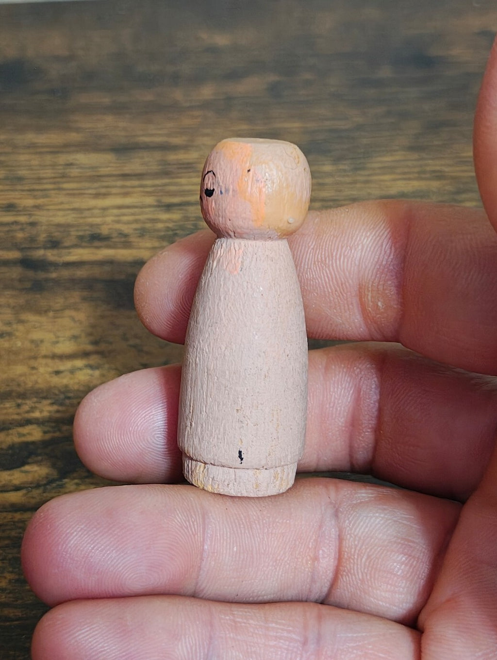 1970s Miniature Japanese Creative Wooden Miniature Kokeshi Doll