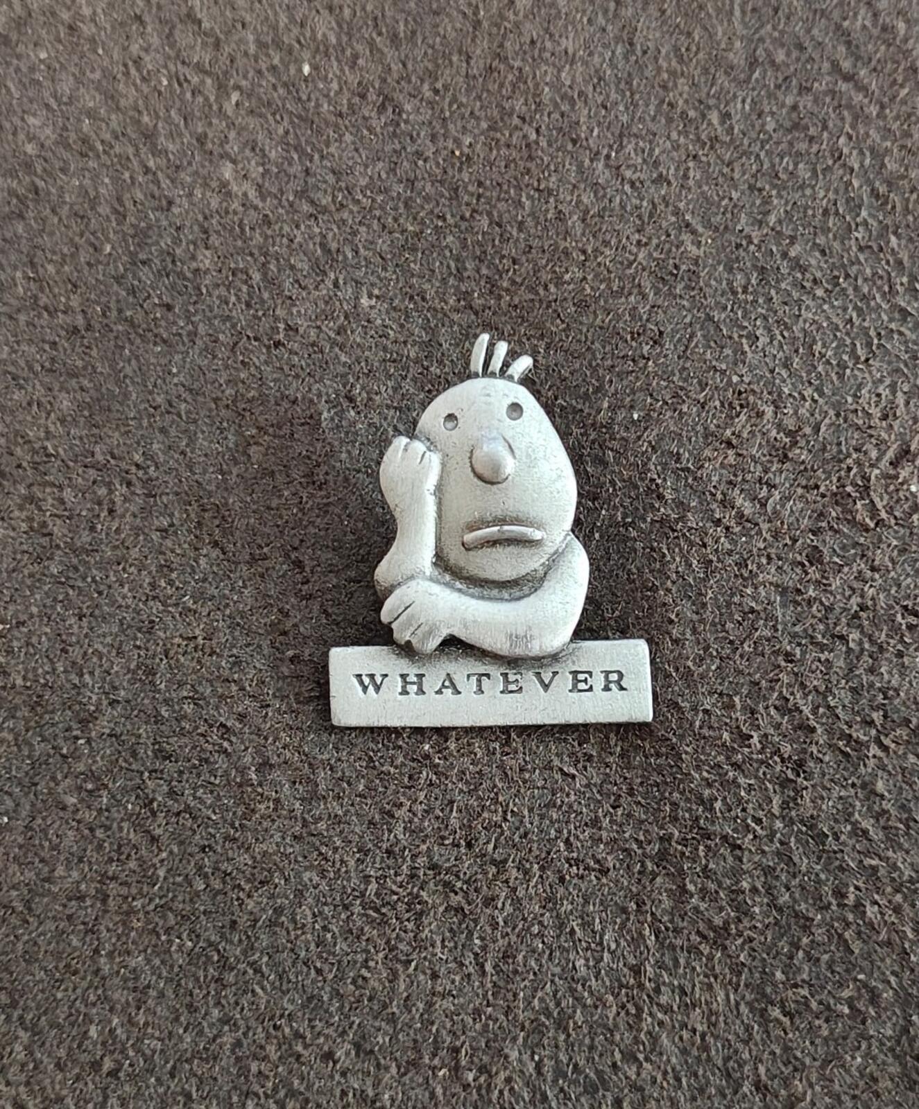 1990s Whatever Pewter Pin Designed By J. Benton For J.J. Jewerly