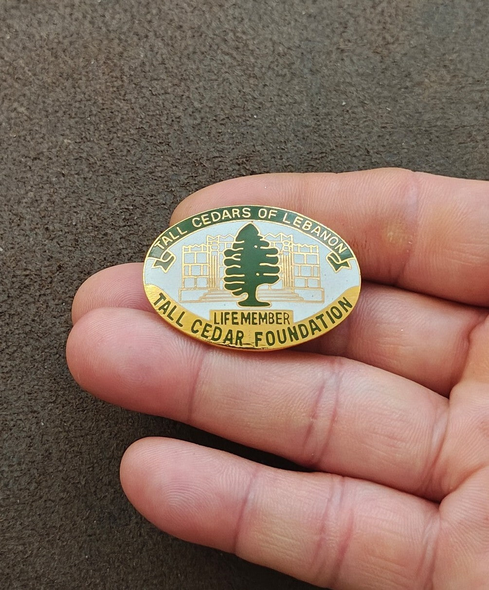 1980s Gold Tone Tall Cedars Of Lebanon Life Member Tall Cedar Foundation Pin