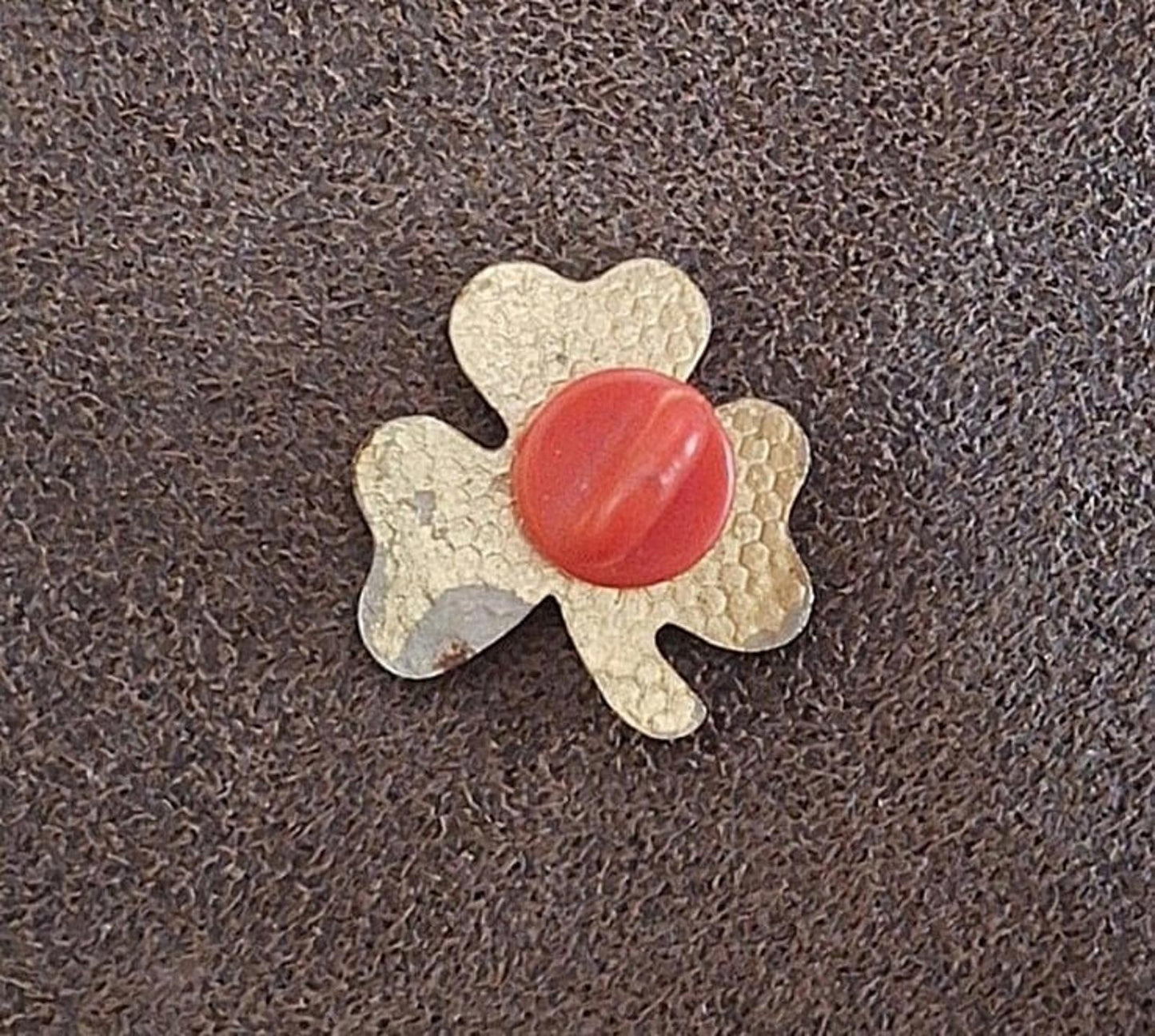 Vintage Gold Tone "I'm Irish" Shamrock/Clover Enamel Pin