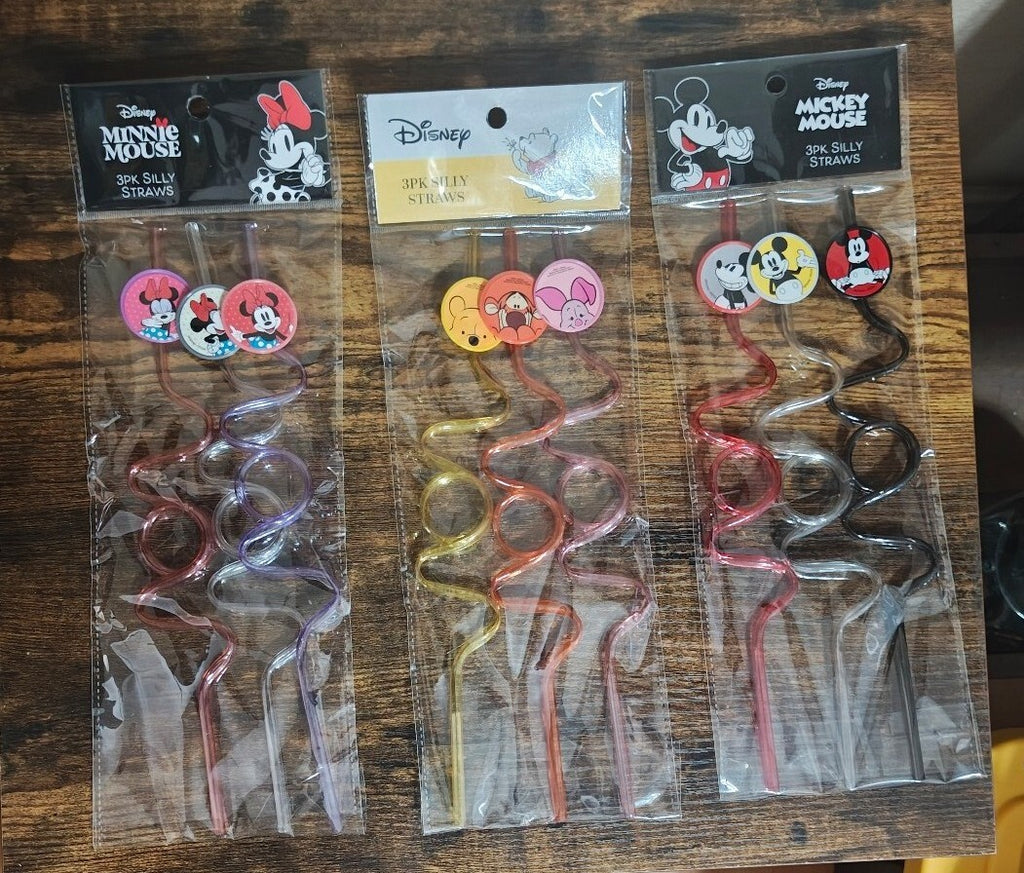 9 Straws Minnie, Mickey & Winnie Silly Straws