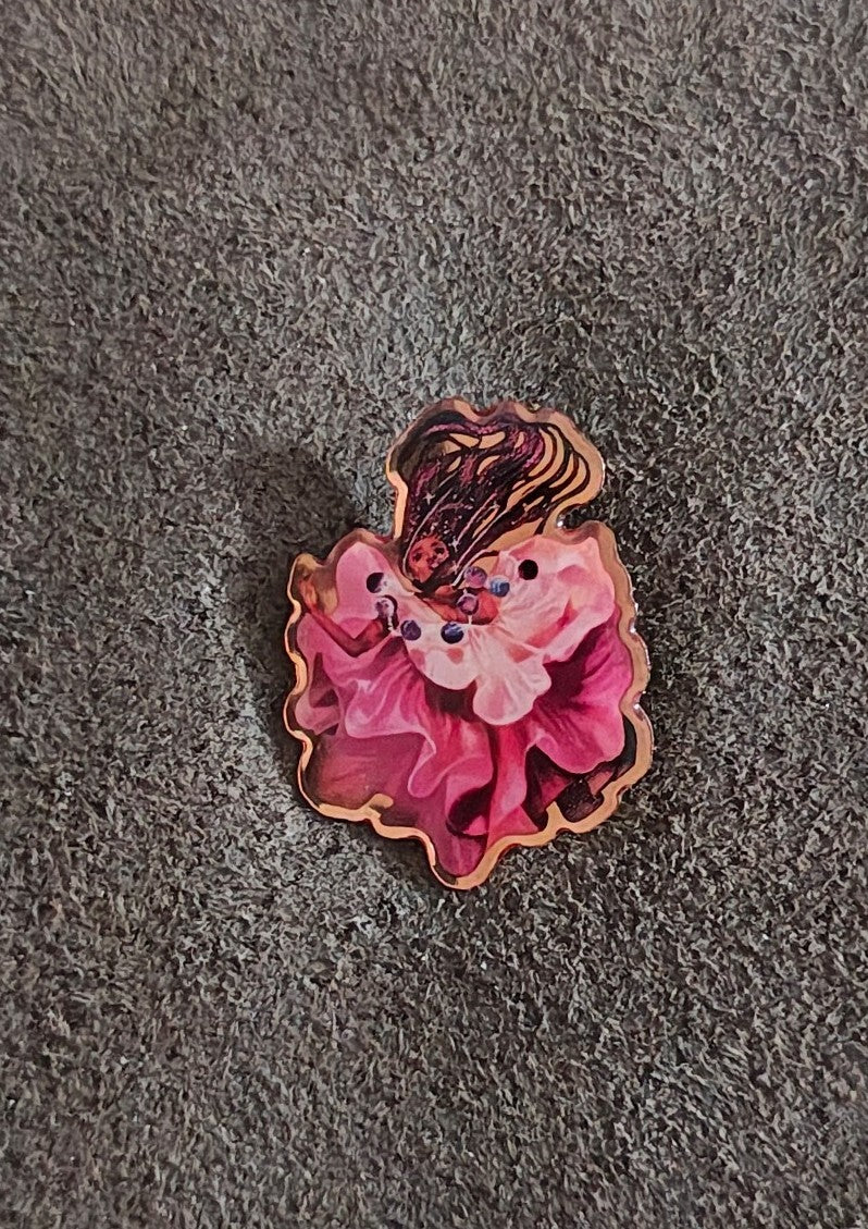 A Phoenix First Shall Burn, I Will Bring My Fire With Me Rose Gold Tone Pin