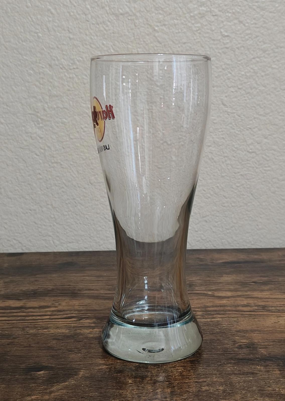 1990's Hard Rock Cafe Las Vegas Tall Pilsner Beer Glass