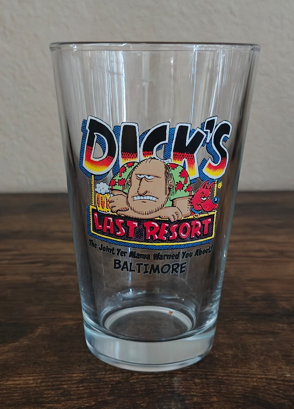 Dick's Last Resort Baltimore Collectible Glass