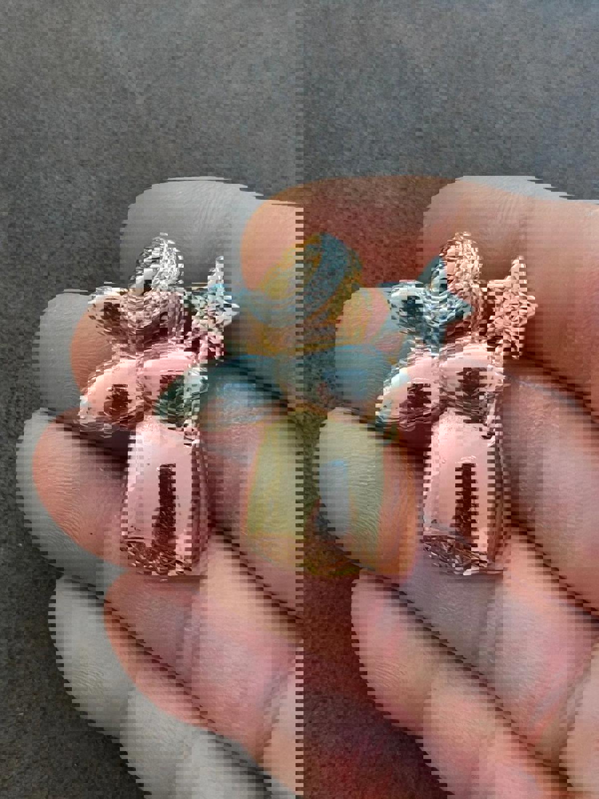 1980's Angel With Star Wand Two Tone Rhinestones Brooch