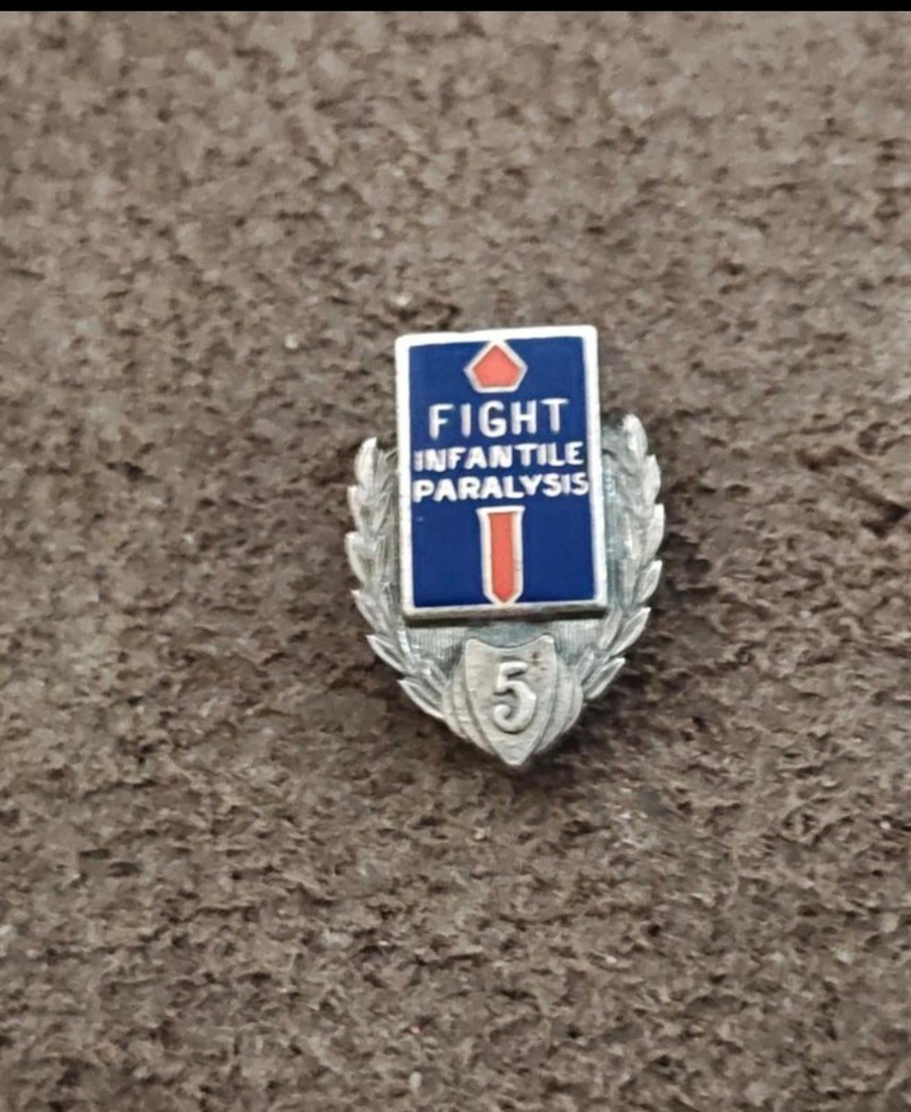 1930s/40s National Foundation for Infantile Paralysis Sterling Silver Pin