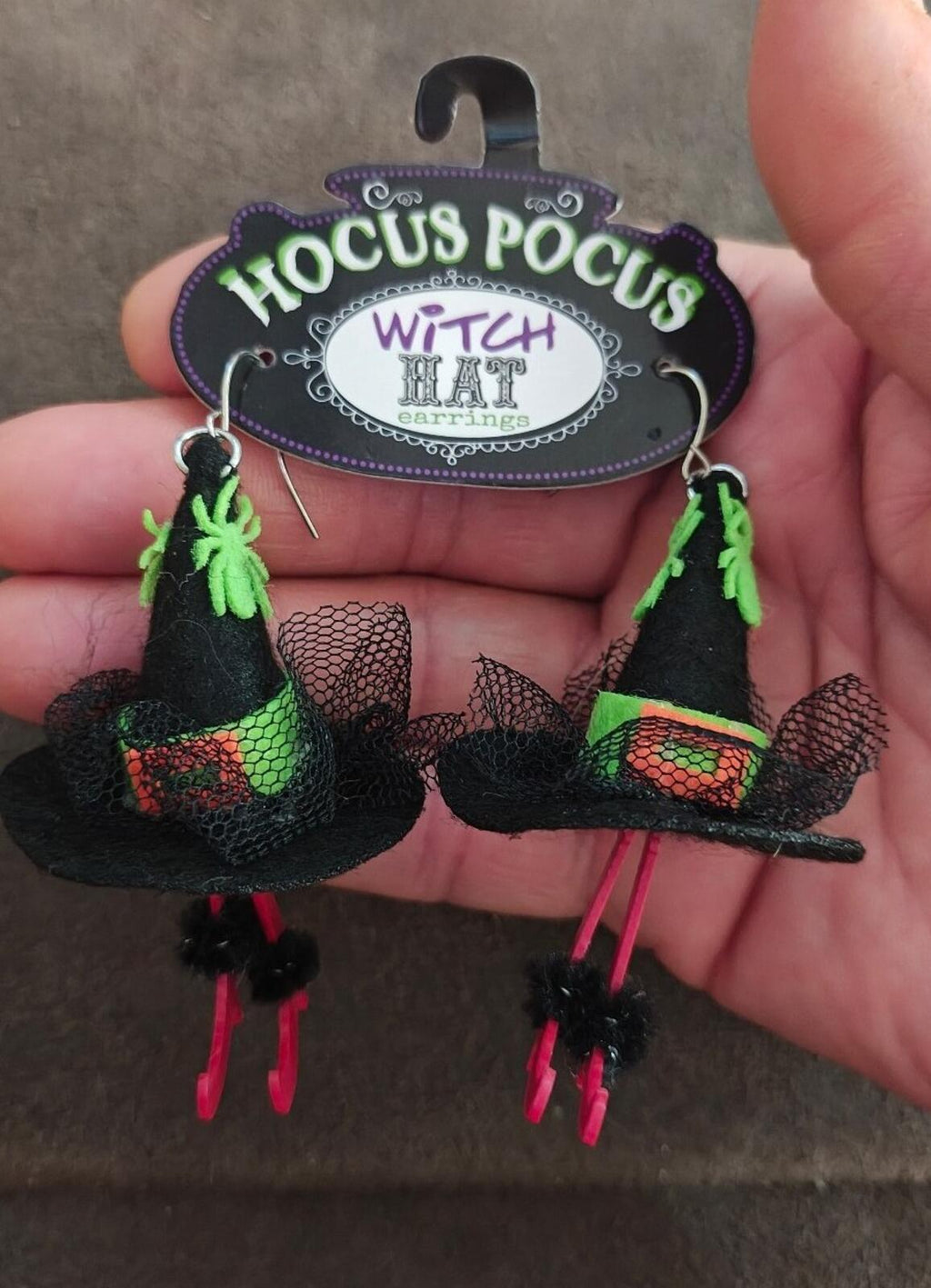 Hocus Pocus Witch Hat Hook Earrings NWT