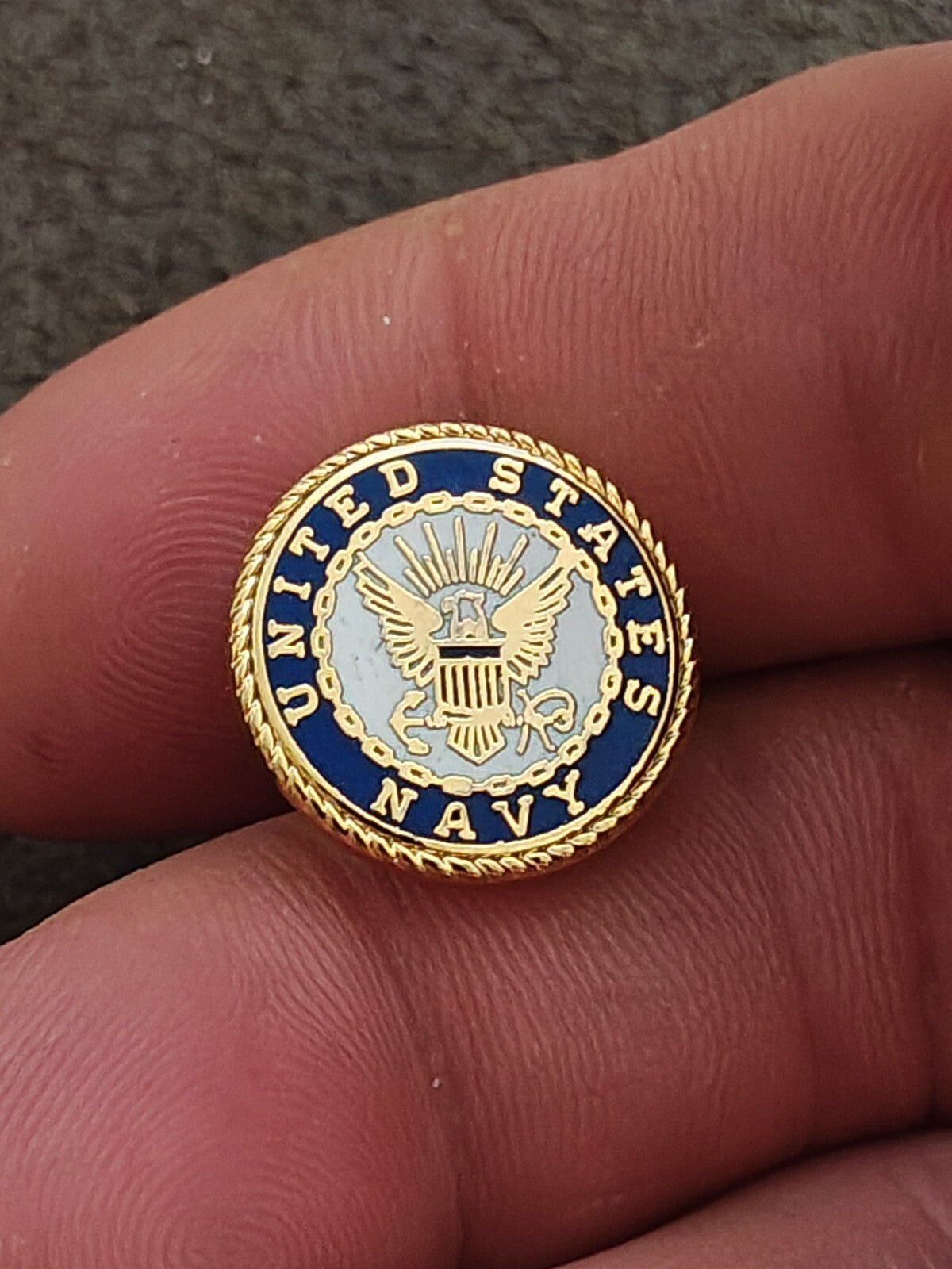 1980s Gold Tone United States Navy Seal Pin