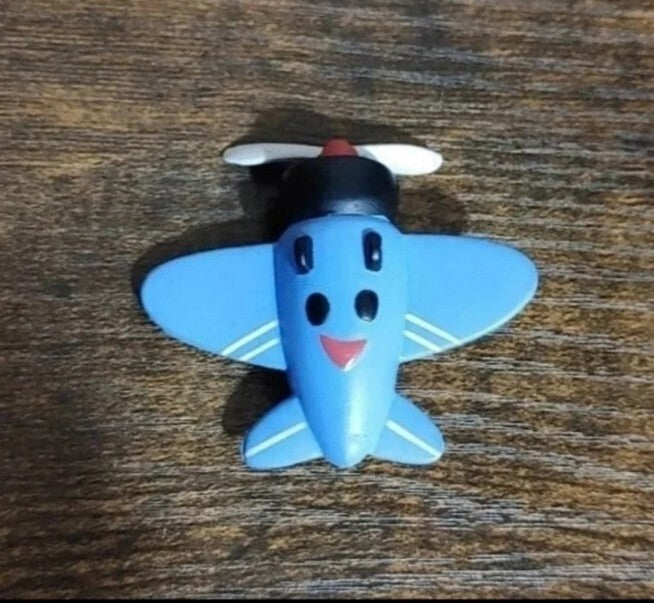 2002 Misfit Toy Blue Jet Airplane PVC Figure