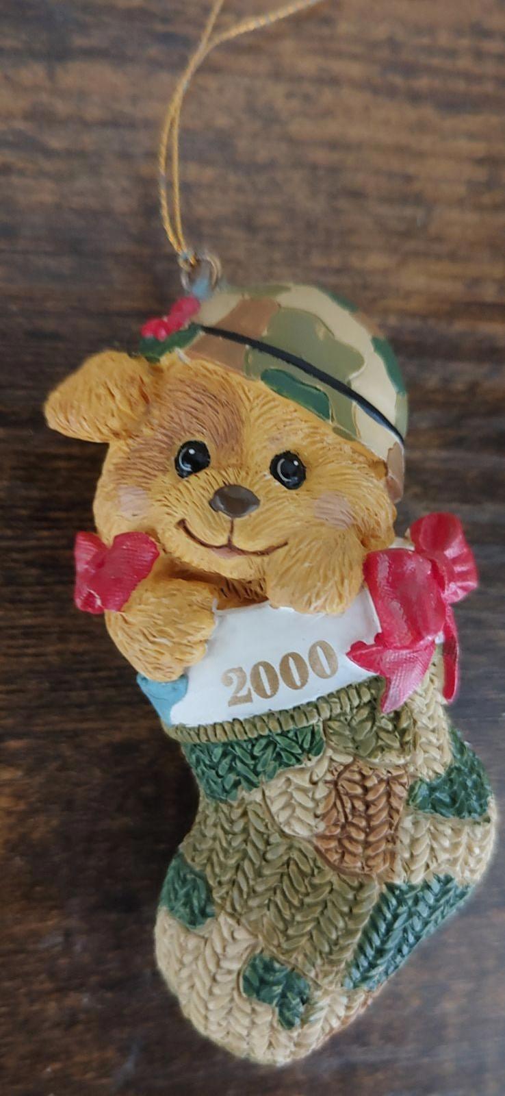 2000 American Greetings Operation Santa Army Bear Ornament