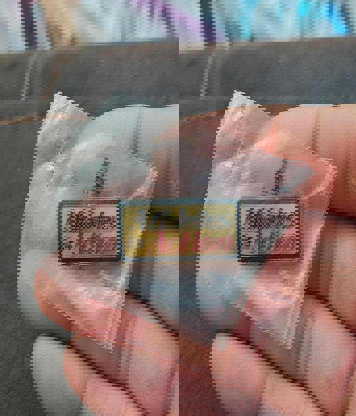 1980s Vintage Athletes in Action Gold Tone Enamel Pin