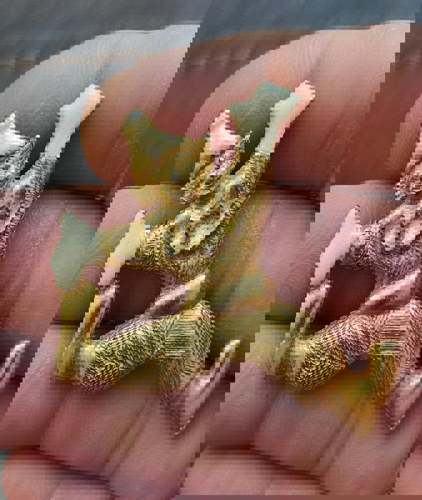 1980's Clowning Around Gold Tone White Enamel Pendant