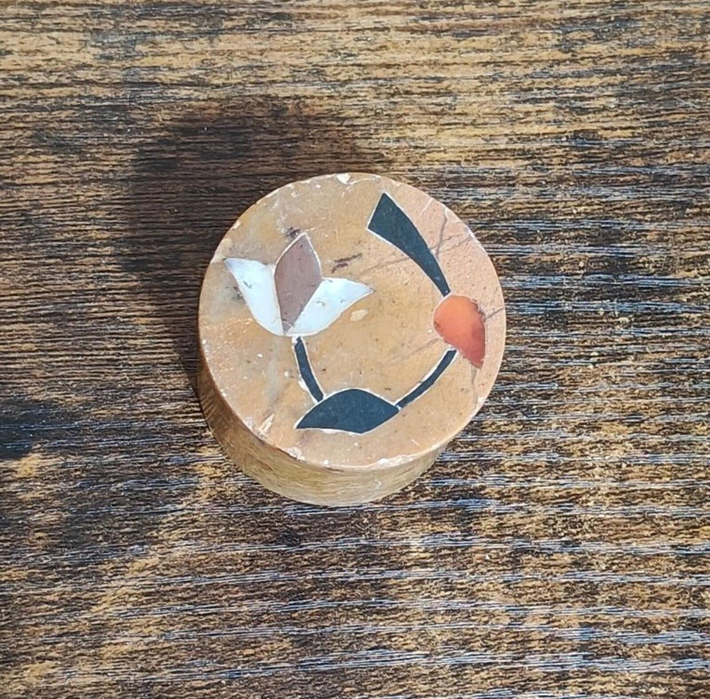 1950s Rare (Hard To Find) Carved Soapstone Trinket Box