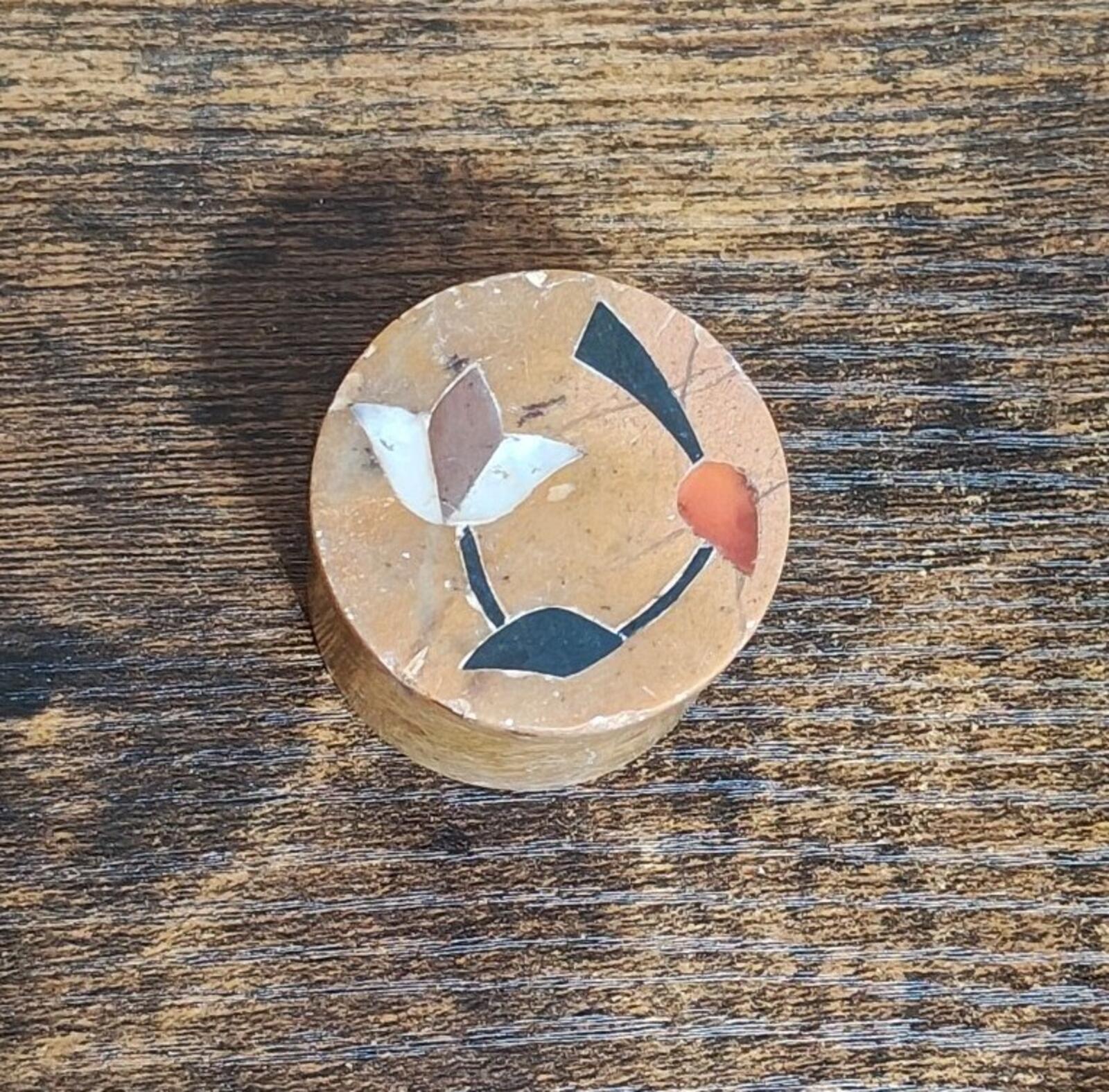1950s Rare (Hard To Find) Carved Soapstone Trinket Box