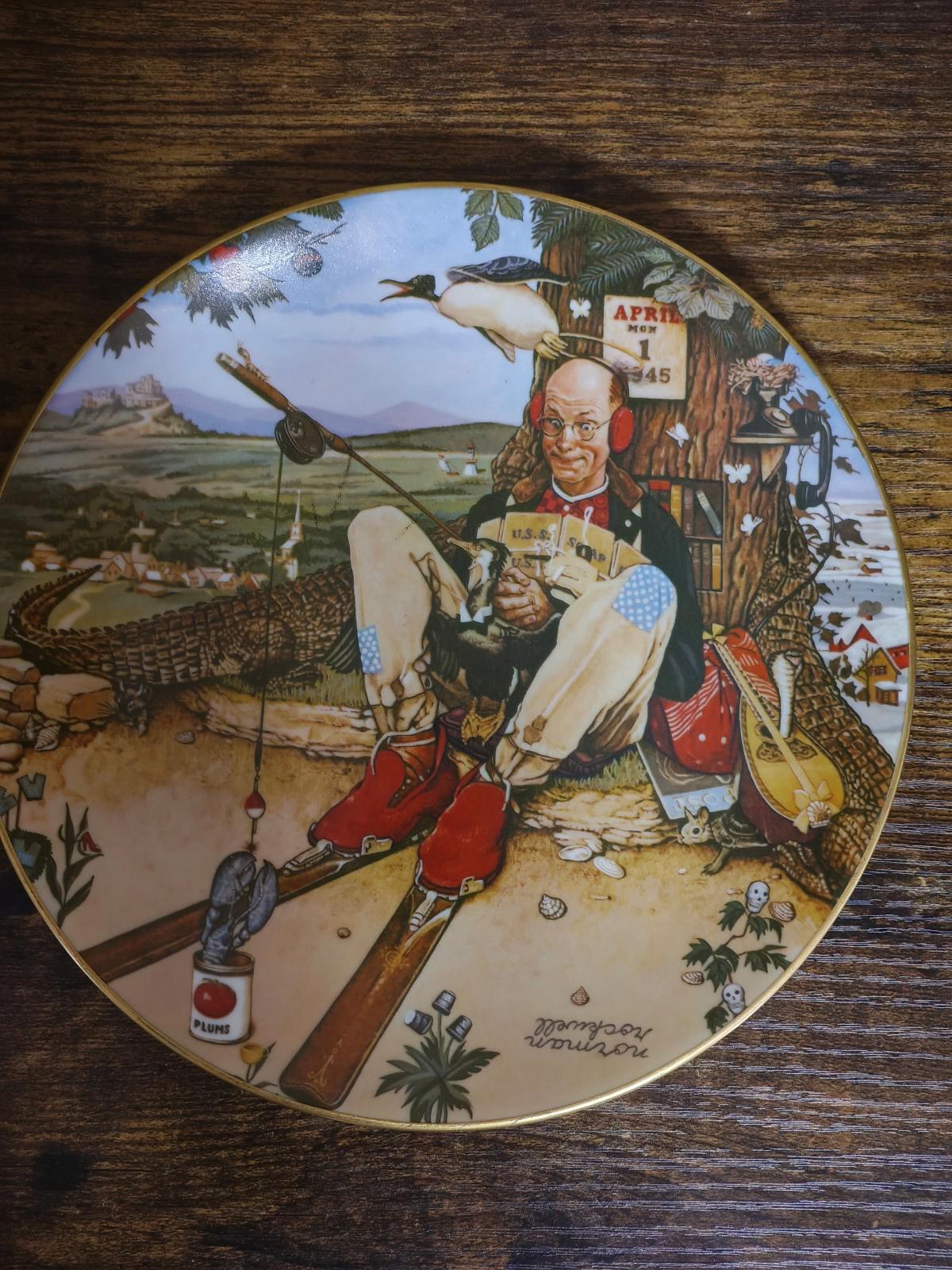 1980's The Ghent Collection Norman Rockwell "April Fool" Collectible Plate