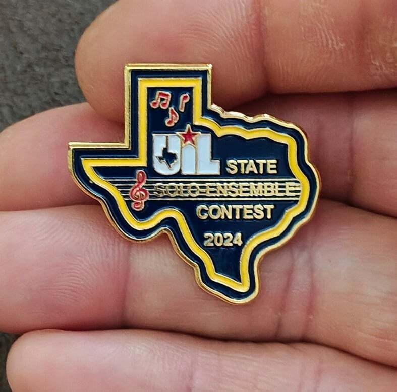 UIL State Solo-Ensemble Contest 2024 Commemorative Gold Tone Pin