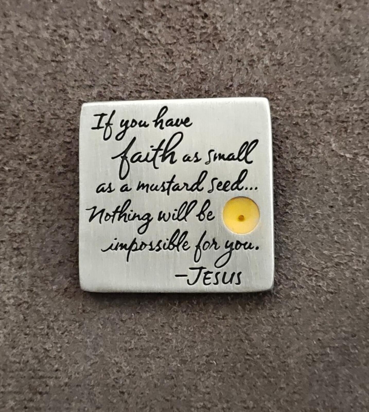 Religious Inspirational Pewter Pin