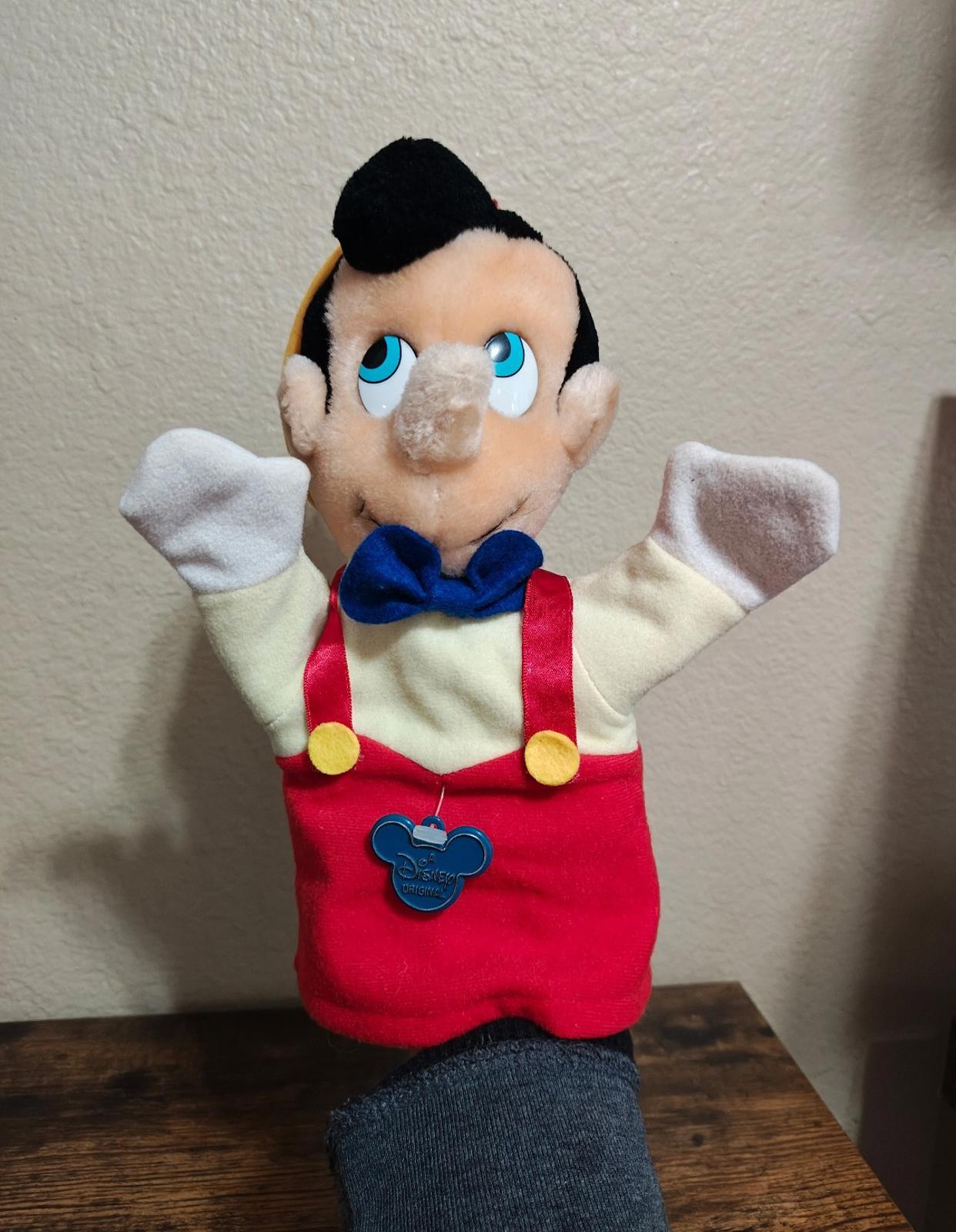 1980s Vintage Disney Pinocchio 12" Hand Puppet