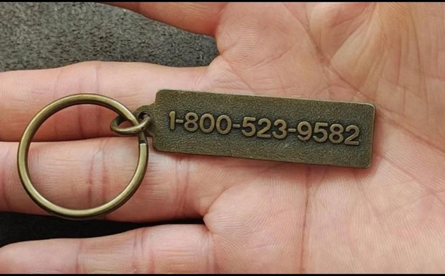 1980s Vintage Lady Luck Casino Hotel Downtown Las Vegas Brass Keychain