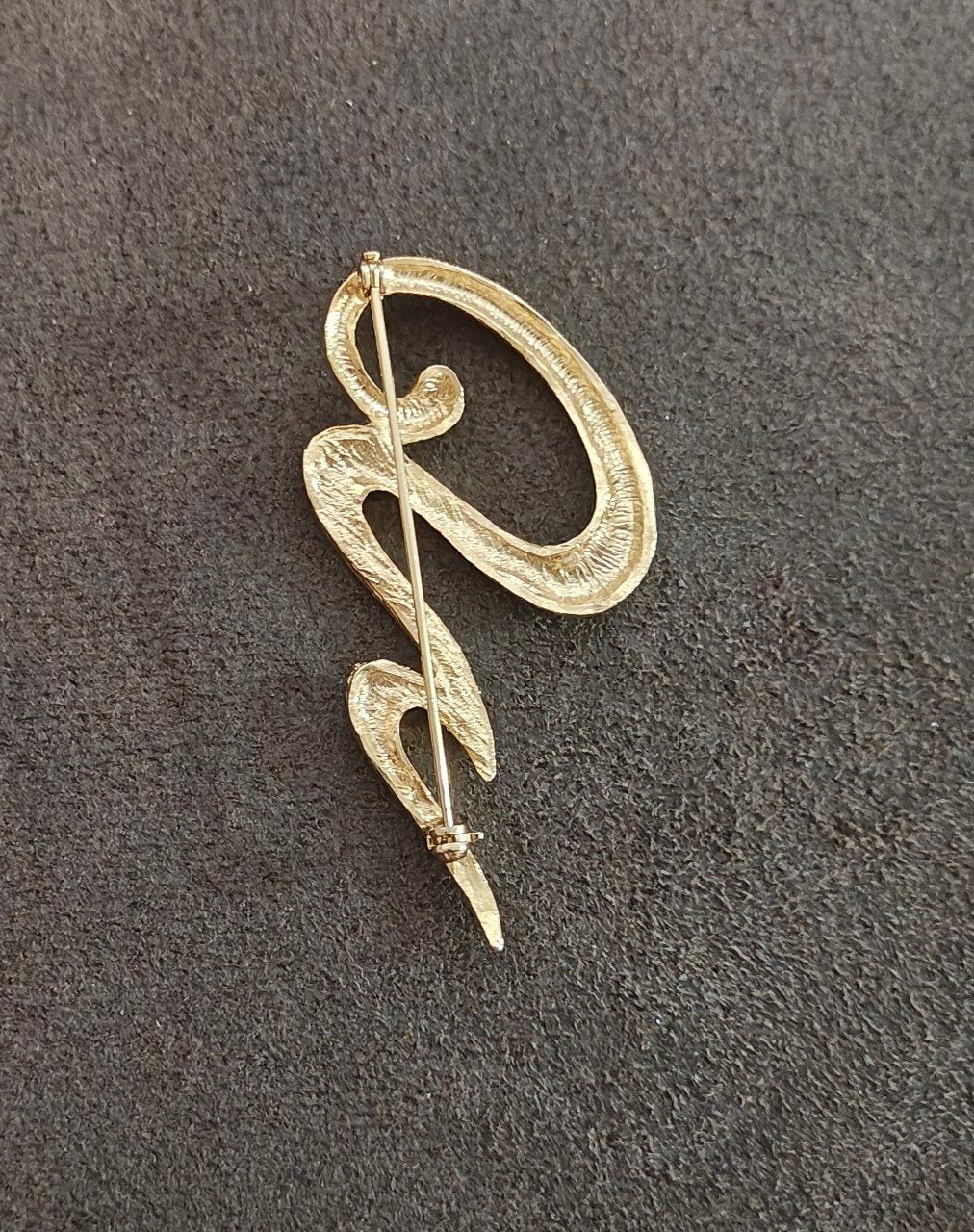 1980s Abstract Modernist Scribble Brooch