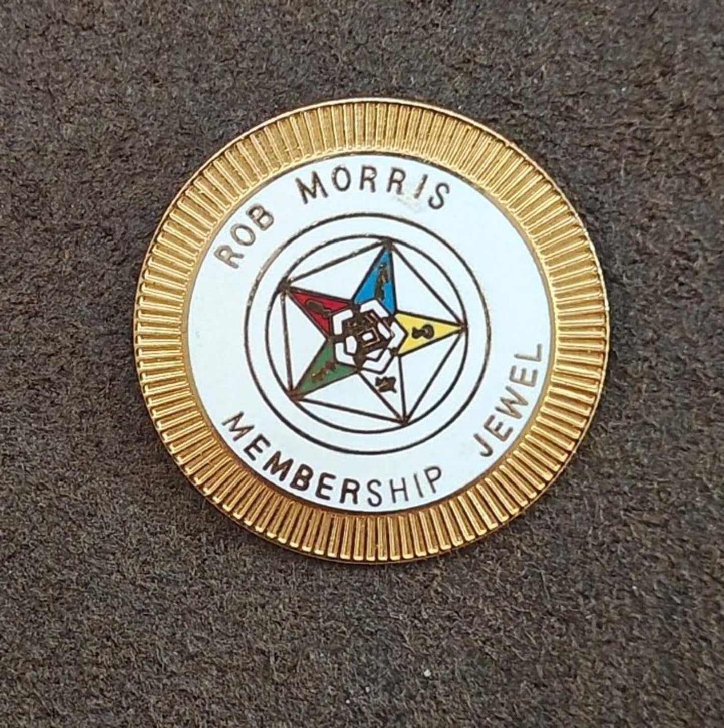 Rob Morris Membership Jewel Gold Tone Enamel Pin & Pendant