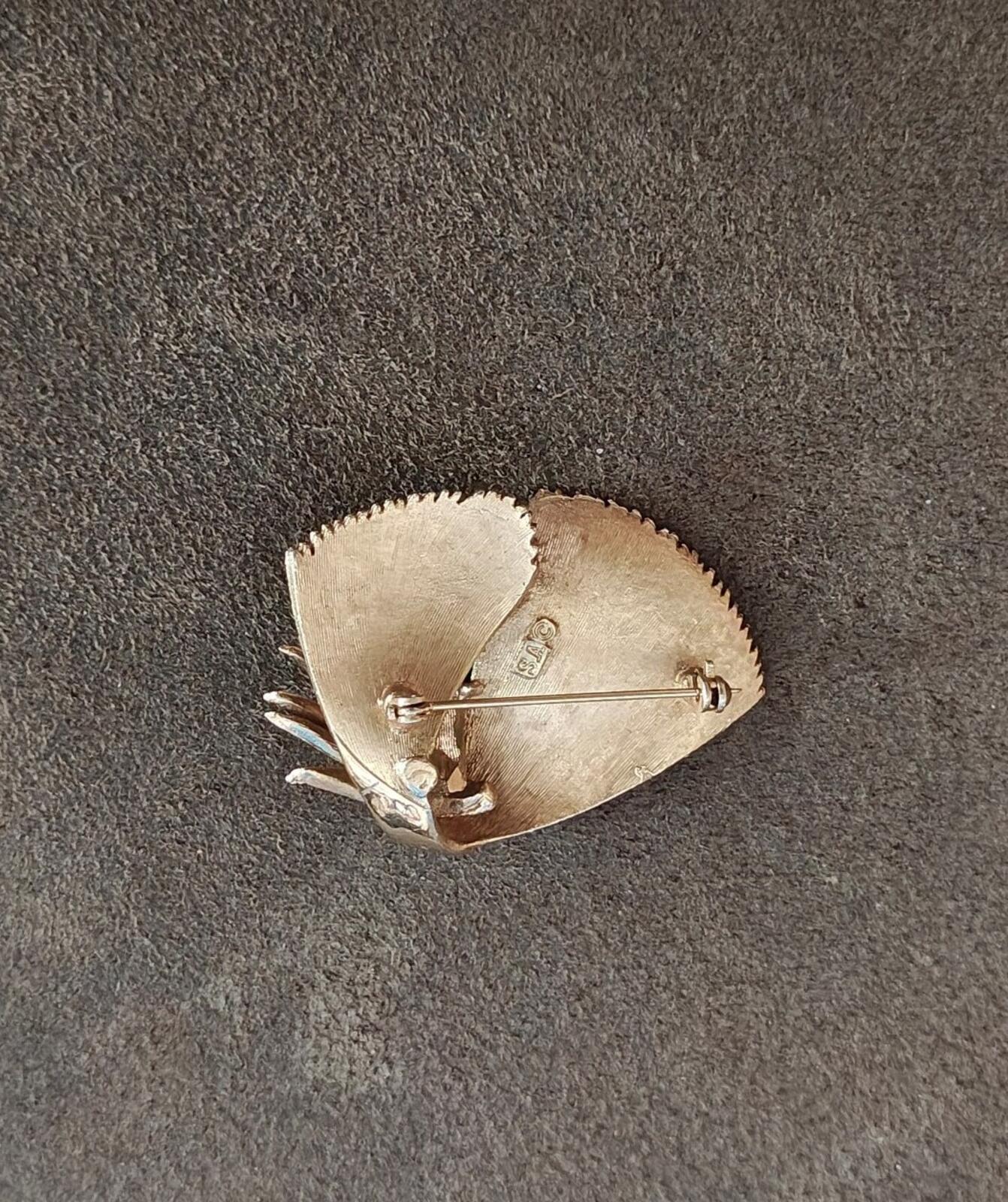1950s/60s Samsan Plant Leaf Brooch