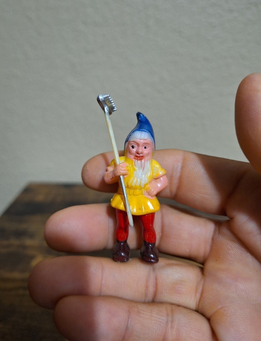 60s Plastic Garden Gnome Dwarf Elf Figurine - Trinketmania
