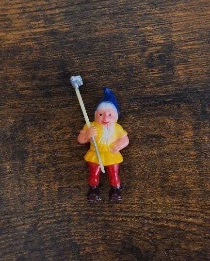 60s Plastic Garden Gnome Dwarf Elf Figurine - Trinketmania