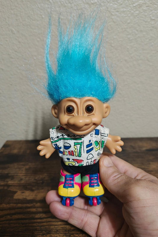 1990s Vintage Russ Troll Doll "Roller Blader Edition.